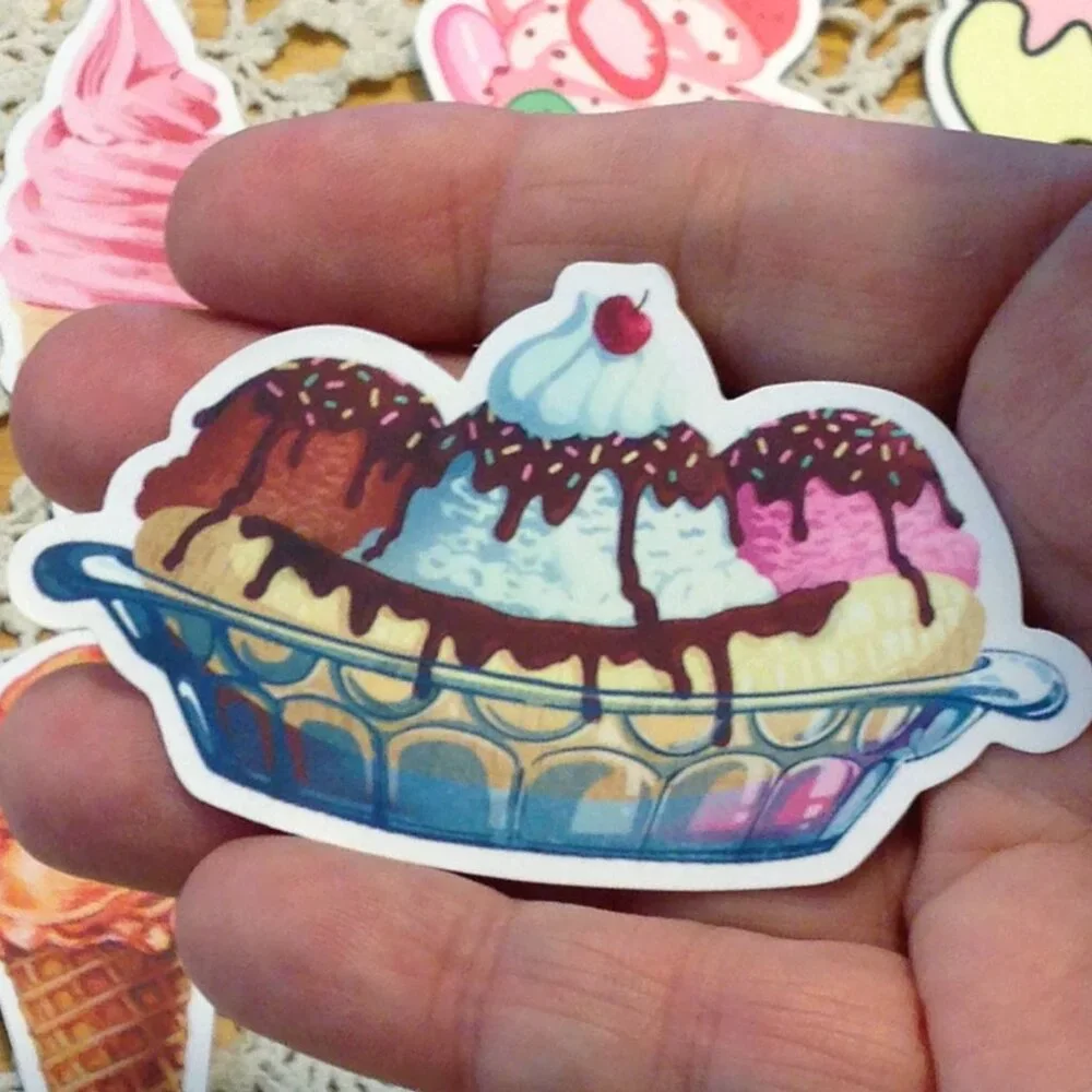 Crafts stickers bundle, ice cream and desserts